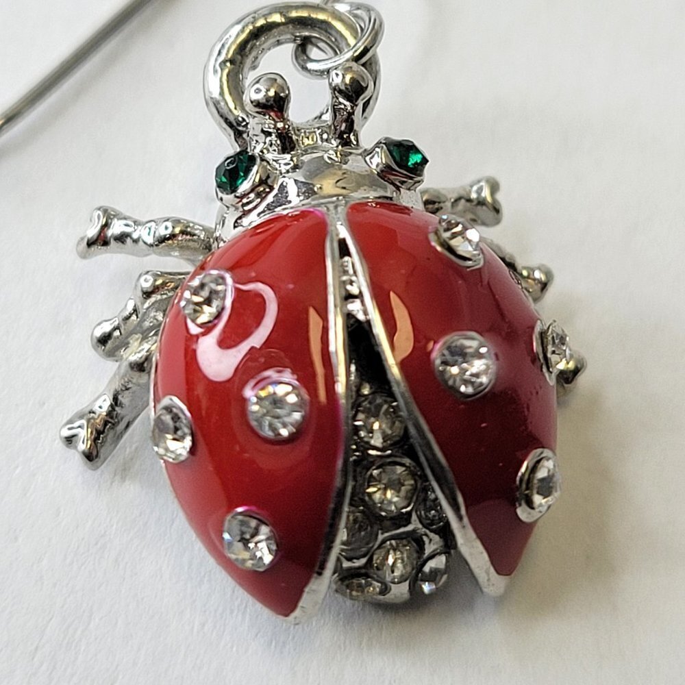 Mini Ladybug Earrings - Picture 8 of 11